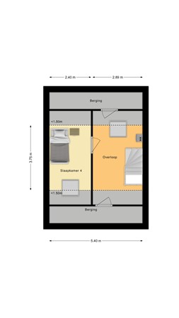 Plattegrond - Luichiesstraat 6, 7691 DG Bergentheim - Tweede verdieping.jpg